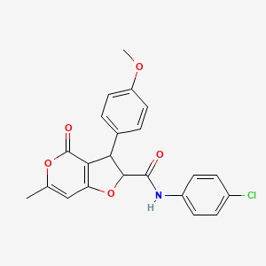 N-(4-chlorophenyl)-3-(4-methoxyphenyl)-6-methyl-4-oxo-2,3-dihydro-4H-furo[3,2-c]pyran-2-carboxamide