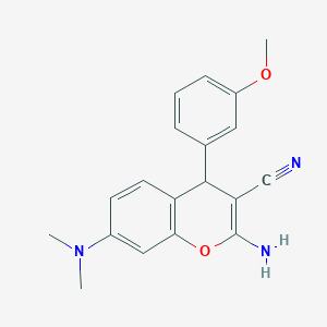 2-amino-7-(dimethylamino)-4-(3-methoxyphenyl)-4H-chromene-3-carbonitrile