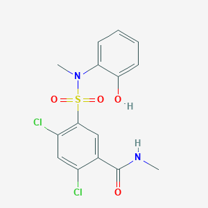 molecular formula C15H14Cl2N2O4S B11047641 2,4-dichloro-5-[(2-hydroxyphenyl)(methyl)sulfamoyl]-N-methylbenzamide 