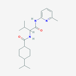 N-{3-methyl-1-[(6-methylpyridin-2-yl)amino]-1-oxobutan-2-yl}-4-(propan-2-yl)cyclohexanecarboxamide