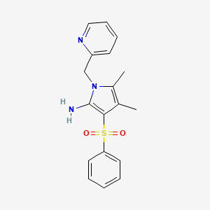 4,5-dimethyl-3-(phenylsulfonyl)-1-(pyridin-2-ylmethyl)-1H-pyrrol-2-amine