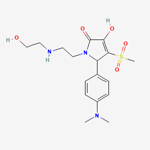 5-[4-(dimethylamino)phenyl]-3-hydroxy-1-{2-[(2-hydroxyethyl)amino]ethyl}-4-(methylsulfonyl)-1,5-dihydro-2H-pyrrol-2-one