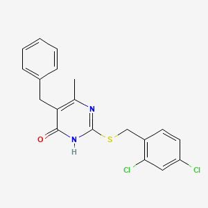 5-benzyl-2-[(2,4-dichlorobenzyl)sulfanyl]-6-methylpyrimidin-4(3H)-one