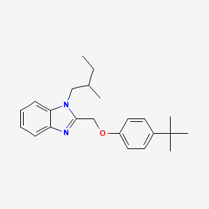 molecular formula C23H30N2O B11047683 2-[(4-tert-butylphenoxy)methyl]-1-(2-methylbutyl)-1H-benzimidazole 