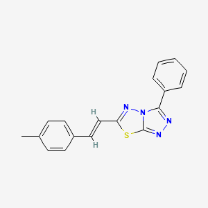 6-[(E)-2-(4-methylphenyl)ethenyl]-3-phenyl[1,2,4]triazolo[3,4-b][1,3,4]thiadiazole