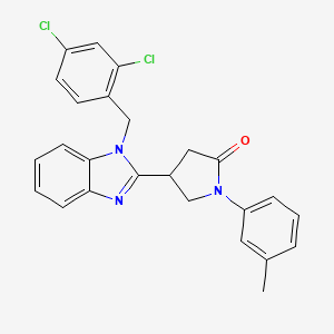 4-[1-(2,4-dichlorobenzyl)-1H-benzimidazol-2-yl]-1-(3-methylphenyl)pyrrolidin-2-one