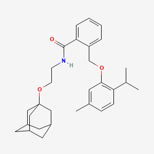 N-[2-(Adamantan-1-yloxy)ethyl]-2-{[5-methyl-2-(propan-2-YL)phenoxy]methyl}benzamide