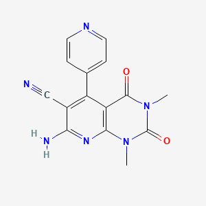 7-Amino-1,3-dimethyl-2,4-dioxo-5-(pyridin-4-yl)-1,2,3,4-tetrahydropyrido[2,3-d]pyrimidine-6-carbonitrile