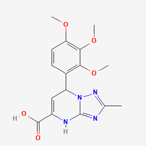 2-Methyl-7-(2,3,4-trimethoxyphenyl)-4,7-dihydro[1,2,4]triazolo[1,5-a]pyrimidine-5-carboxylic acid