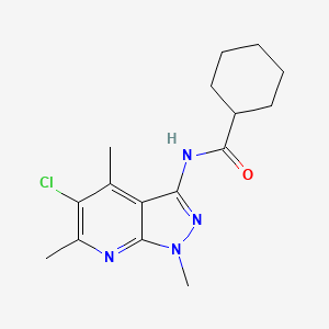 N-(5-chloro-1,4,6-trimethyl-1H-pyrazolo[3,4-b]pyridin-3-yl)cyclohexanecarboxamide