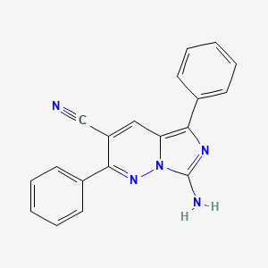 7-Amino-2,5-diphenylimidazo[1,5-B]pyridazin-3-YL cyanide