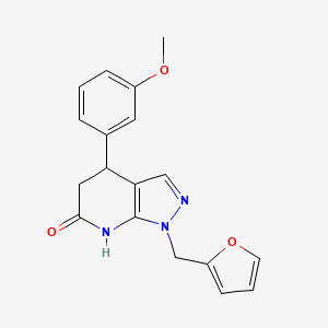 1-(furan-2-ylmethyl)-4-(3-methoxyphenyl)-4,5-dihydro-1H-pyrazolo[3,4-b]pyridin-6-ol