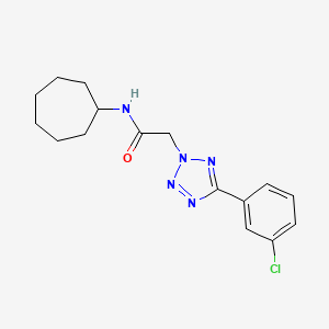 2-[5-(3-chlorophenyl)-2H-tetrazol-2-yl]-N-cycloheptylacetamide