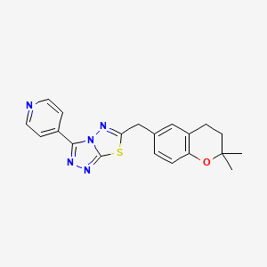 6-[(2,2-dimethyl-3,4-dihydro-2H-chromen-6-yl)methyl]-3-(pyridin-4-yl)[1,2,4]triazolo[3,4-b][1,3,4]thiadiazole