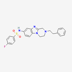 4-fluoro-N-[2-(2-phenylethyl)-1,2,3,4-tetrahydropyrazino[1,2-a]benzimidazol-8-yl]benzenesulfonamide