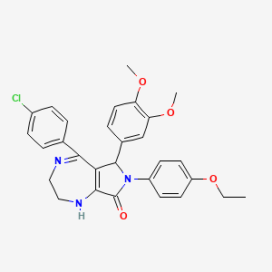 5-(4-chlorophenyl)-6-(3,4-dimethoxyphenyl)-7-(4-ethoxyphenyl)-2,3,6,7-tetrahydropyrrolo[3,4-e][1,4]diazepin-8(1H)-one