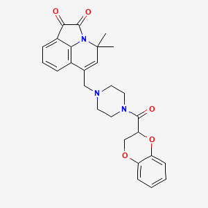 6-{[4-(2,3-dihydro-1,4-benzodioxin-2-ylcarbonyl)piperazin-1-yl]methyl}-4,4-dimethyl-4H-pyrrolo[3,2,1-ij]quinoline-1,2-dione