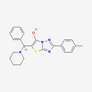 2-(4-Methylphenyl)-5-[phenyl(piperidin-1-yl)methyl][1,3]thiazolo[3,2-b][1,2,4]triazol-6-ol