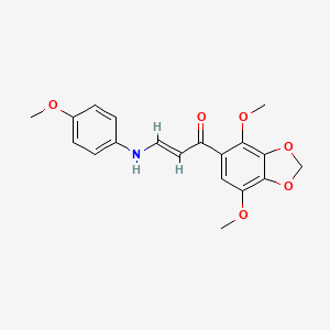 (E)-1-(4,7-Dimethoxy-1,3-benzodioxol-5-YL)-3-(4-methoxyanilino)-2-propen-1-one