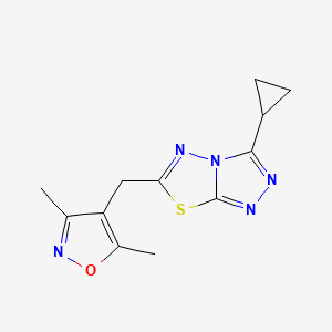 3-Cyclopropyl-6-[(3,5-dimethyl-1,2-oxazol-4-yl)methyl][1,2,4]triazolo[3,4-b][1,3,4]thiadiazole