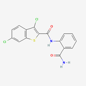 molecular formula C16H10Cl2N2O2S B11048792 N-(2-carbamoylphenyl)-3,6-dichloro-1-benzothiophene-2-carboxamide 