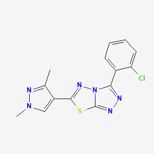 3-(2-chlorophenyl)-6-(1,3-dimethyl-1H-pyrazol-4-yl)[1,2,4]triazolo[3,4-b][1,3,4]thiadiazole