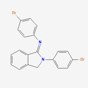 molecular formula C20H14Br2N2 B11048799 4-bromo-N-[(1Z)-2-(4-bromophenyl)-2,3-dihydro-1H-isoindol-1-ylidene]aniline 