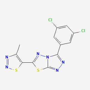 3-(3,5-Dichlorophenyl)-6-(4-methyl-1,2,3-thiadiazol-5-yl)[1,2,4]triazolo[3,4-b][1,3,4]thiadiazole