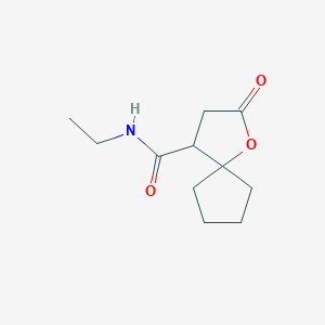 N-ethyl-2-oxo-1-oxaspiro[4.4]nonane-4-carboxamide