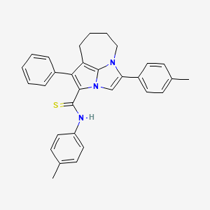 molecular formula C31H29N3S B11048873 N,4-bis(4-methylphenyl)-1-phenyl-5,6,7,8-tetrahydro-2a,4a-diazacyclopenta[cd]azulene-2-carbothioamide 