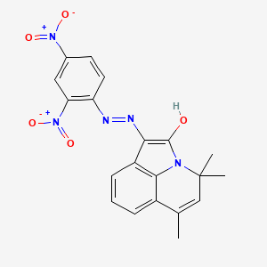 (1E)-1-[2-(2,4-dinitrophenyl)hydrazinylidene]-4,4,6-trimethyl-4H-pyrrolo[3,2,1-ij]quinolin-2(1H)-one