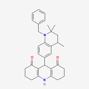 9-(1-benzyl-2,2,4-trimethyl-1,2,3,4-tetrahydroquinolin-6-yl)-3,4,6,7,9,10-hexahydroacridine-1,8(2H,5H)-dione