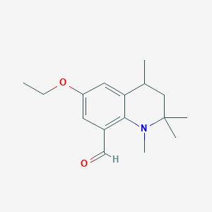 molecular formula C16H23NO2 B11048887 6-Ethoxy-1,2,2,4-tetramethyl-1,2,3,4-tetrahydroquinoline-8-carbaldehyde 