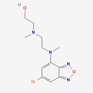 molecular formula C12H17BrN4O2 B11048897 2-((2-[(6-Bromo-2,1,3-benzoxadiazol-4-yl)(methyl)amino]ethyl)(methyl)amino)ethanol 