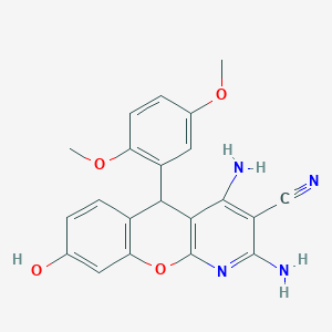 2,4-diamino-5-(2,5-dimethoxyphenyl)-8-hydroxy-5H-chromeno[2,3-b]pyridine-3-carbonitrile