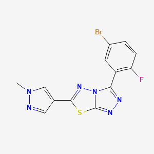 3-(5-bromo-2-fluorophenyl)-6-(1-methyl-1H-pyrazol-4-yl)[1,2,4]triazolo[3,4-b][1,3,4]thiadiazole