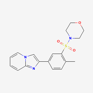 molecular formula C18H19N3O3S B11048922 2-[4-Methyl-3-(morpholin-4-ylsulfonyl)phenyl]imidazo[1,2-a]pyridine 