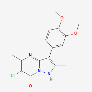 6-chloro-3-(3,4-dimethoxyphenyl)-2,5-dimethylpyrazolo[1,5-a]pyrimidin-7(4H)-one