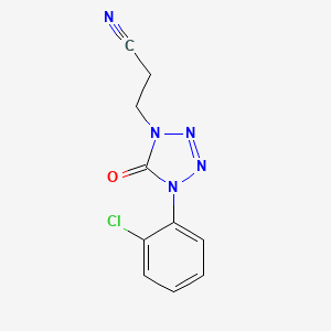 3-[4-(2-chlorophenyl)-5-oxo-4,5-dihydro-1H-tetrazol-1-yl]propanenitrile