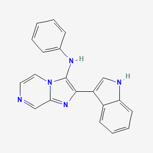 molecular formula C20H15N5 B11048944 2-(1H-indol-3-yl)-N-phenylimidazo[1,2-a]pyrazin-3-amine 