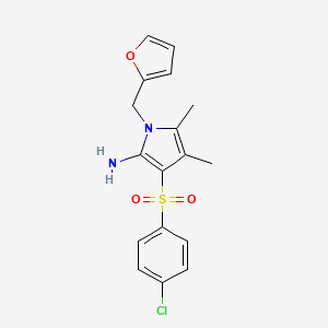 3-[(4-chlorophenyl)sulfonyl]-1-(furan-2-ylmethyl)-4,5-dimethyl-1H-pyrrol-2-amine