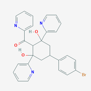 molecular formula C28H24BrN3O3 B11048972 [4-(4-Bromophenyl)-2,6-dihydroxy-2,6-di(pyridin-2-yl)cyclohexyl](pyridin-2-yl)methanone 