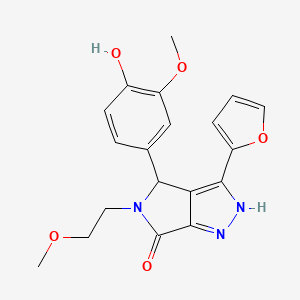 3-(2-Furyl)-4-(4-hydroxy-3-methoxyphenyl)-5-(2-methoxyethyl)-4,5-dihydropyrrolo[3,4-C]pyrazol-6(1H)-one