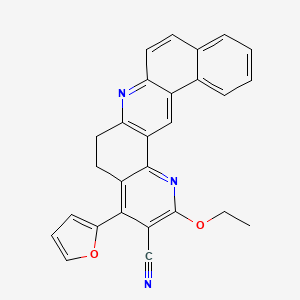 2-Ethoxy-4-(2-furyl)-5,6-dihydronaphtho[2,1-J][1,7]phenanthrolin-3-YL cyanide