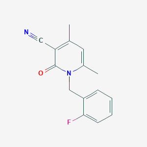 1-(2-Fluorobenzyl)-4,6-dimethyl-2-oxo-1,2-dihydropyridine-3-carbonitrile