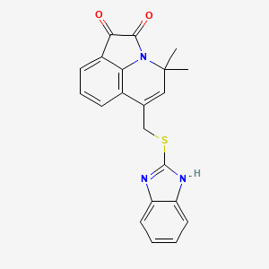 6-[(1H-benzimidazol-2-ylsulfanyl)methyl]-4,4-dimethyl-4H-pyrrolo[3,2,1-ij]quinoline-1,2-dione