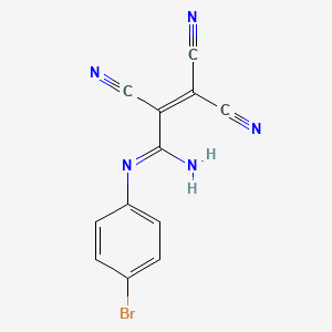 molecular formula C12H6BrN5 B11049040 (1Z)-N'-(4-Bromophenyl)-2,3,3-tricyano-2-propenimidamide 