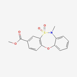 molecular formula C15H13NO5S B11049071 methyl 6-methyl-6H-dibenzo[b,f][1,4,5]oxathiazepine-3-carboxylate 5,5-dioxide 