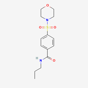 molecular formula C14H20N2O4S B11049085 4-(morpholin-4-ylsulfonyl)-N-propylbenzamide 