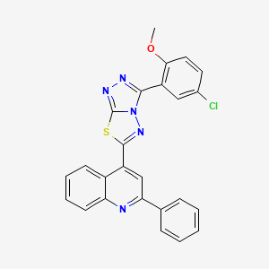 4-[3-(5-Chloro-2-methoxyphenyl)[1,2,4]triazolo[3,4-b][1,3,4]thiadiazol-6-yl]-2-phenylquinoline